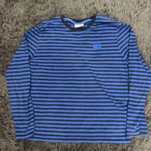 IKEA Blue and Black Long Sleeve Striped Tee